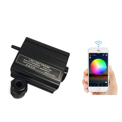 DC12V 16W Bluetooth Smartphone Controlled RGBW Fiber Optic LED Illuminator DC12V 16W Bluetooth Smartphone Controlled RGBW Fiber Optic LED Illuminator